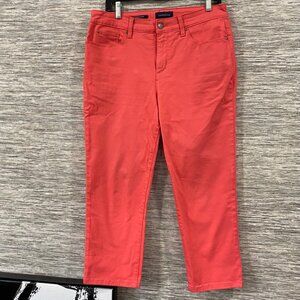 Charter Club Womens Bristol Capri Pants Coral Red Size 10 Cotton/Spandex Blend